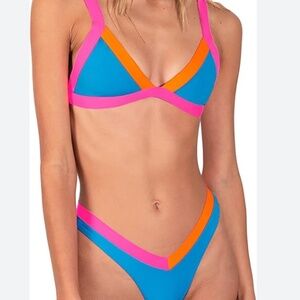 One One color block bathing suit